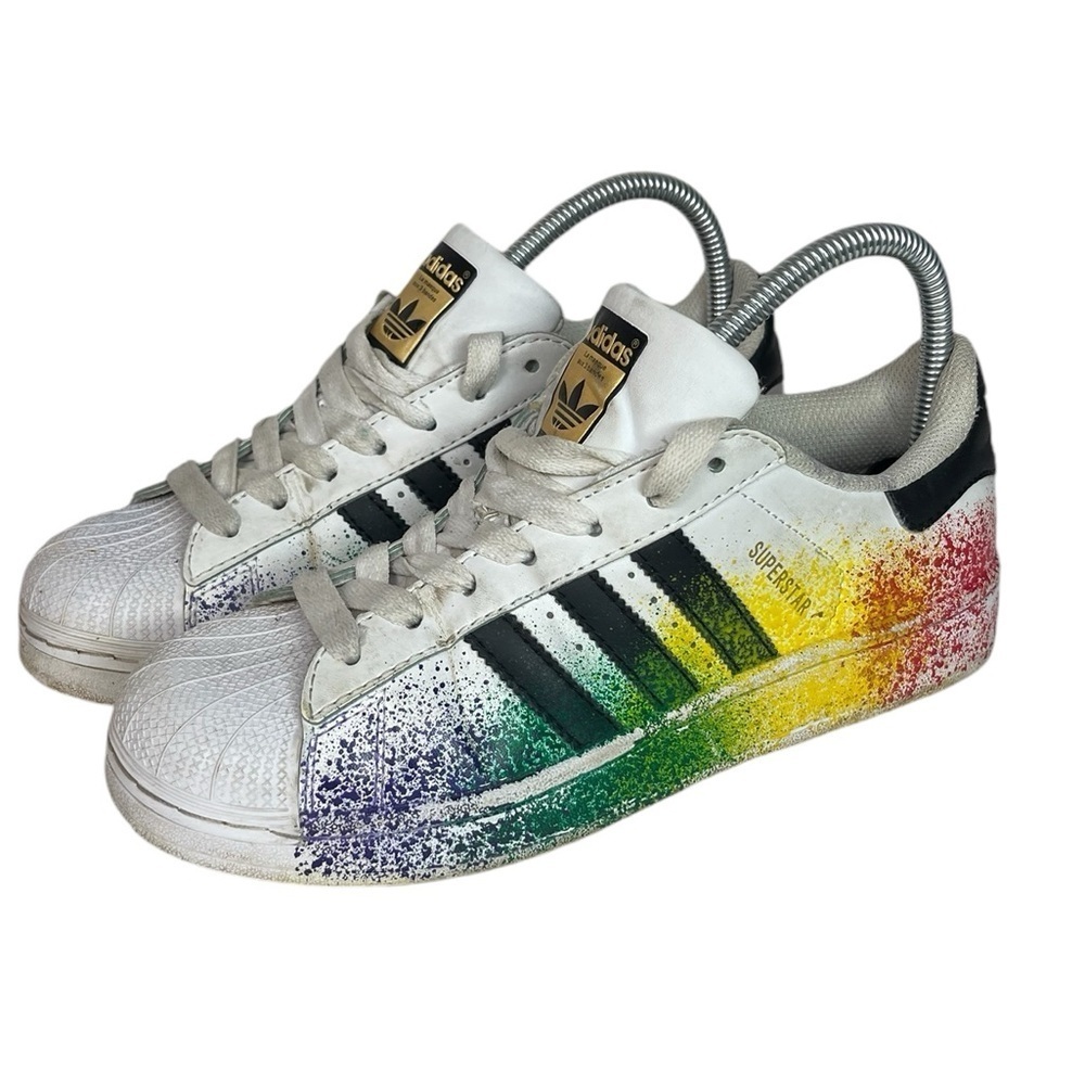 B8 Mens Adidas Superstar Pride 2017 Multicolor Leather Shoes 7.5